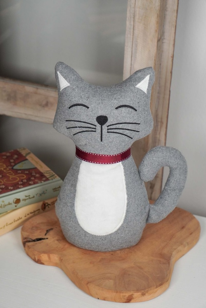 Deurstop kat grijs