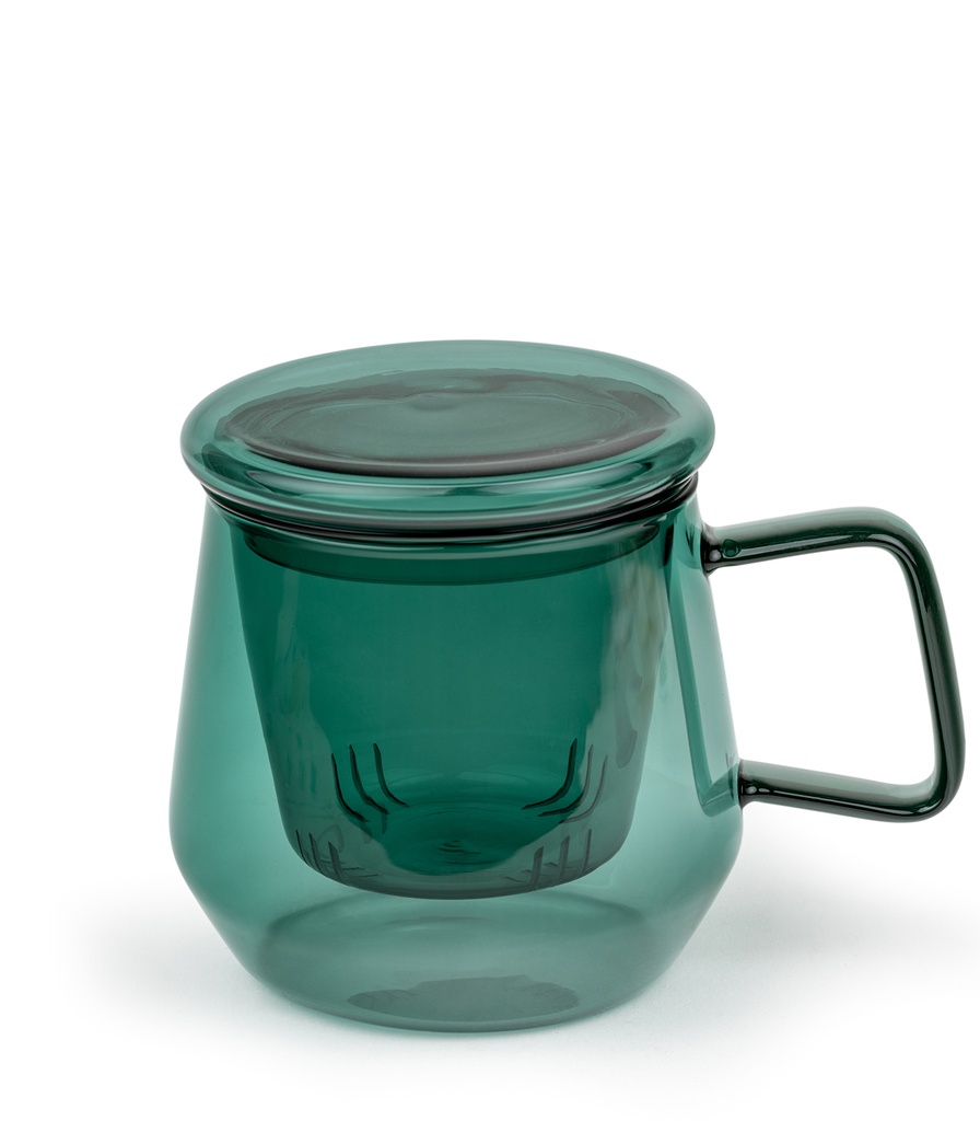 Theemok met zeef en deksel Livorno groen
