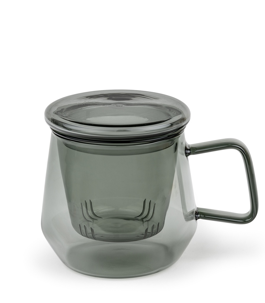 Theemok met zeef en deksel Livorno Zwart