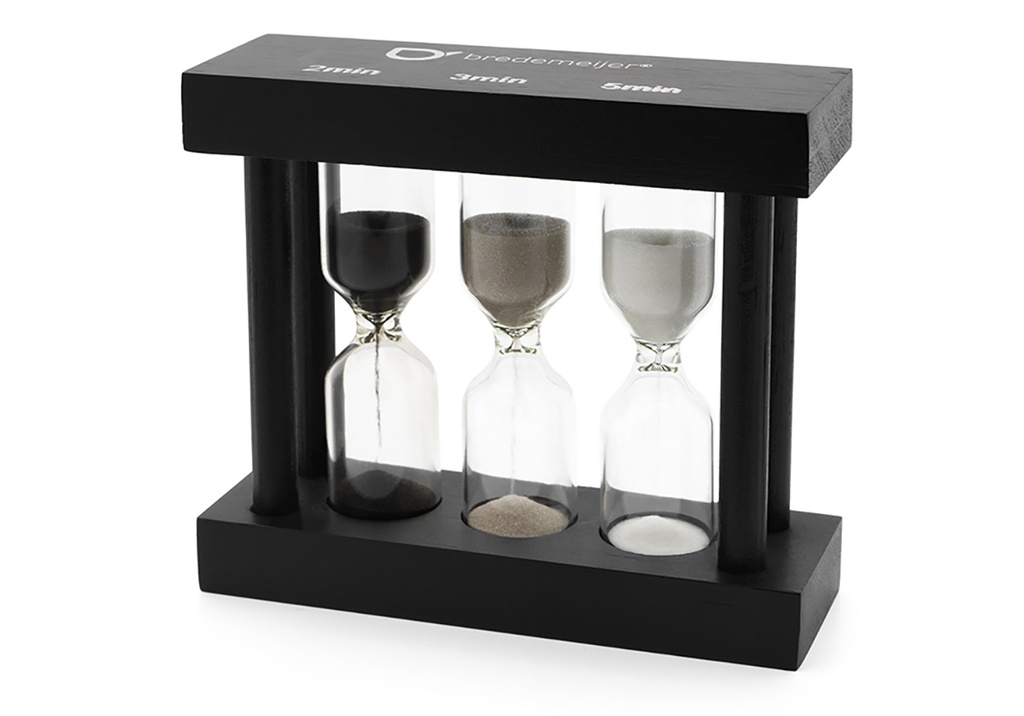 Tea Timer Bamboo zwart '3-in1'