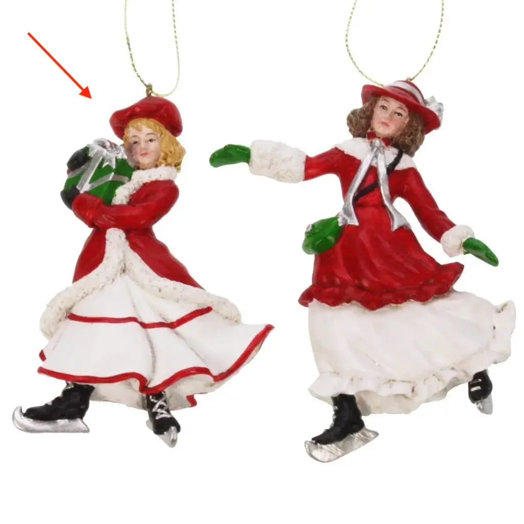 Ornament Dame op schaatsen afb. 1