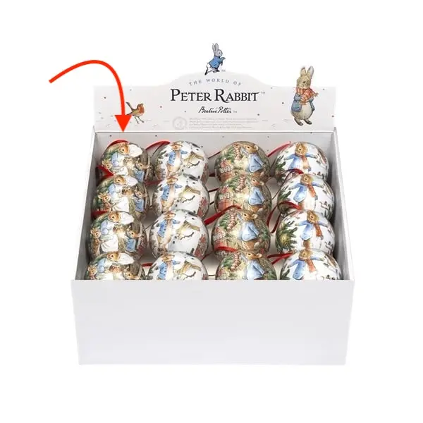 Kerstbal Peter Rabbit afb.1