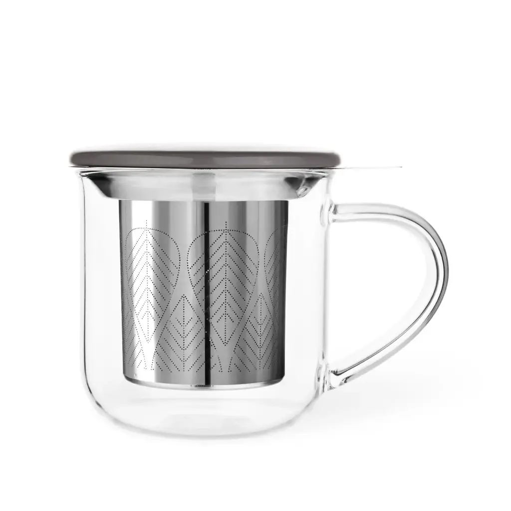 Mok Minima Eva met zeef 350 ml grijs