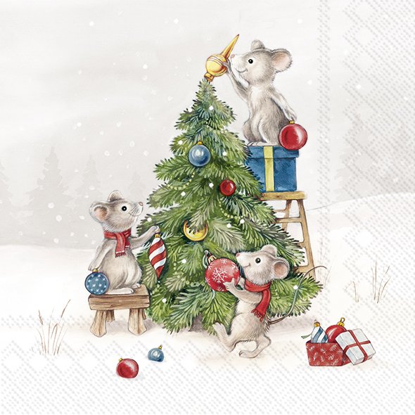 Lunchservet Mice at work