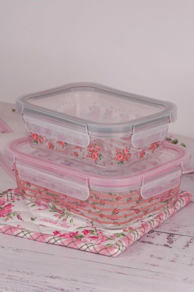 Glazen ovenschotel (set van 2)