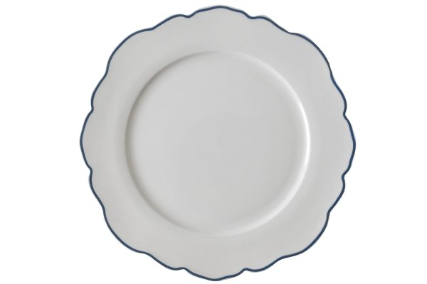 Bord 24,5 cm schulp blauw