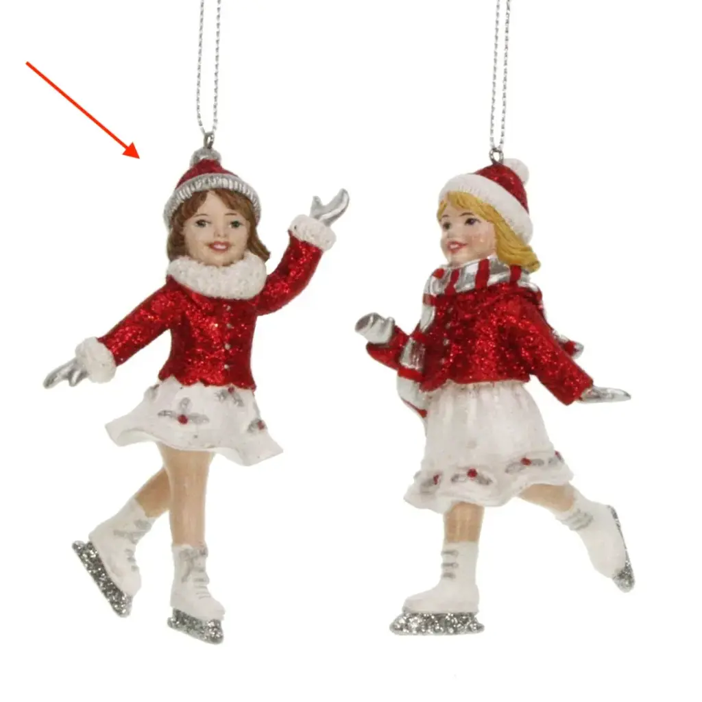 Ornament Meisjes aan het schaatsen afb.1