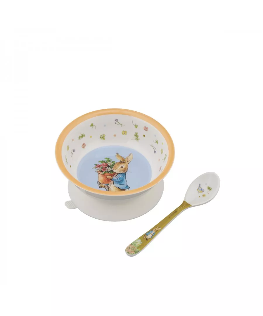 Bowl met zuignap en lepel 