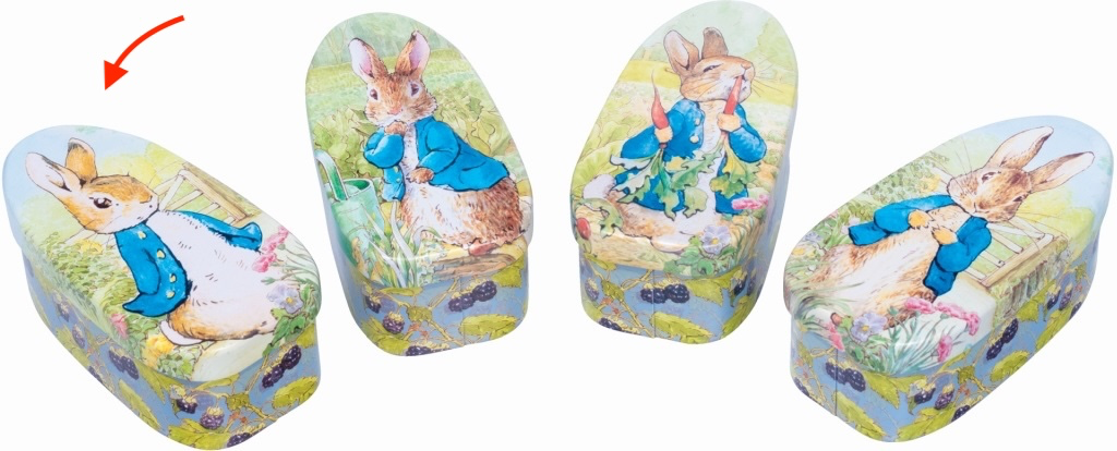 Blik Peter rabbit eivormig (afb.1)