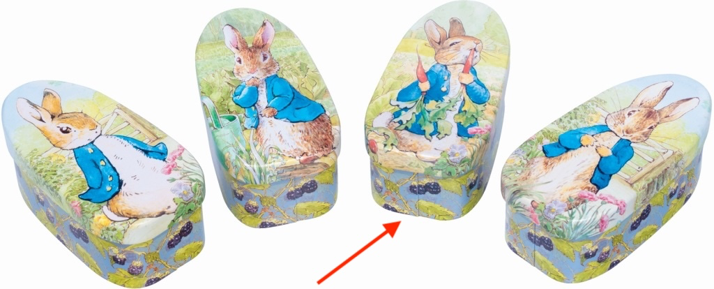 Blik Peter rabbit eivormig (afb.3)