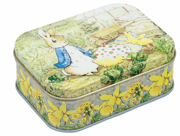 Blik Peter Rabbit met kuikentjes