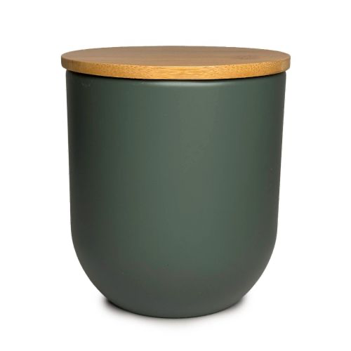 Blik met bamboedeksel groen