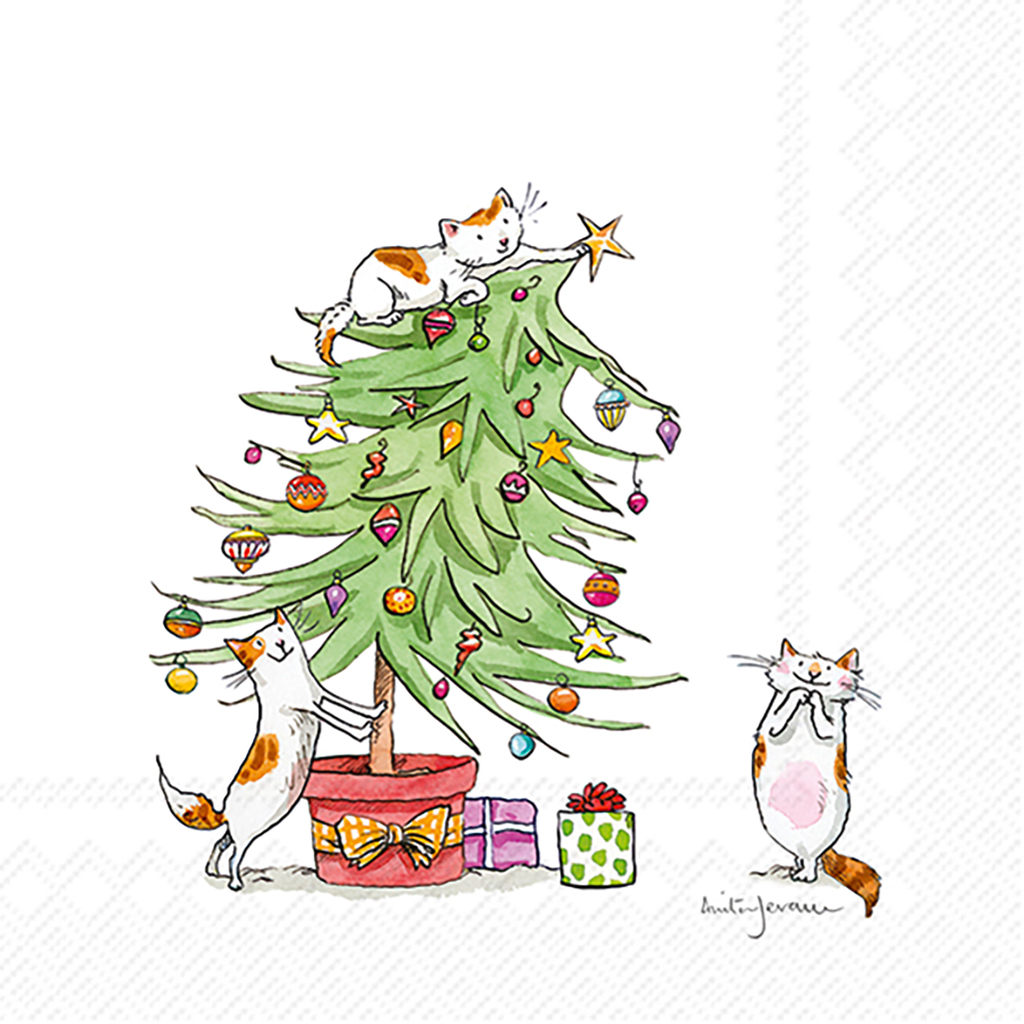 Lunchservet 'Cats in the tree'