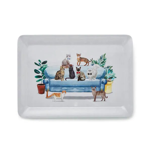 Dienblad 'Curious Cats' groot