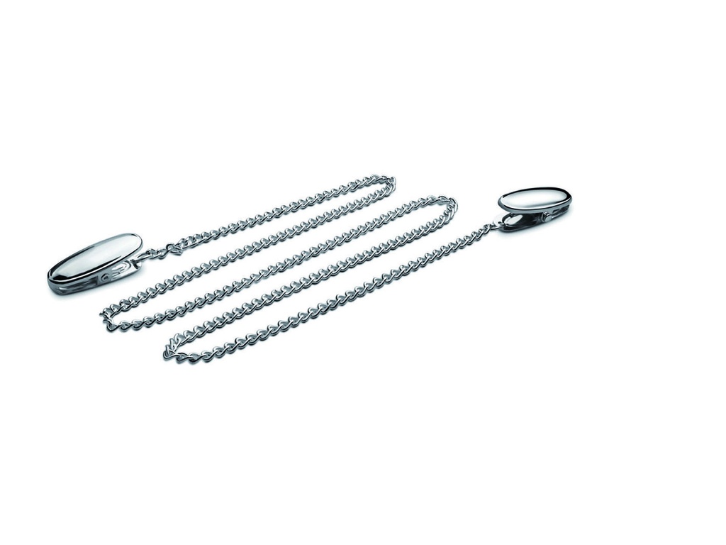 Servetclips met ketting 65cm