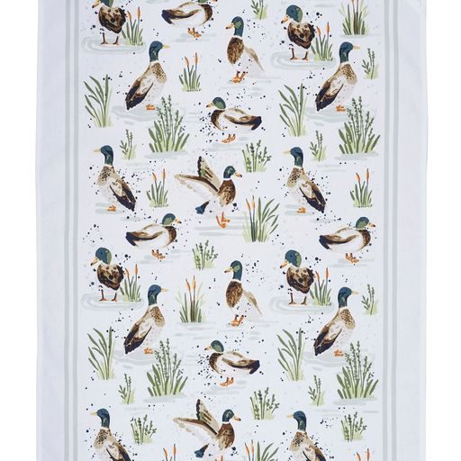 Theedoek 'Farmhouse Ducks'