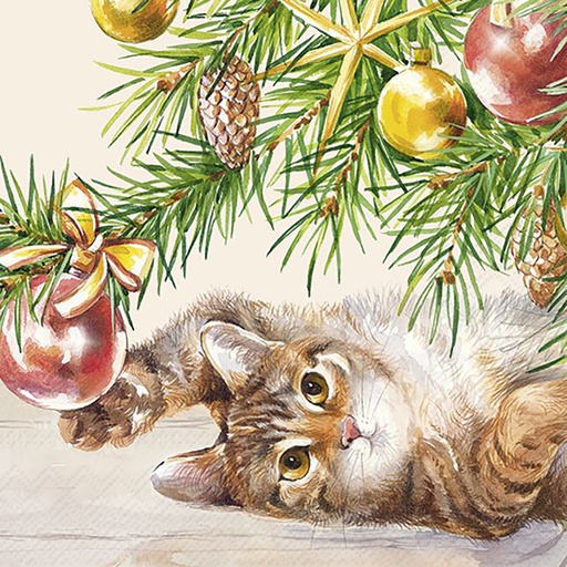 [AC070IHR] Lunchservet 'Christmas Cat'