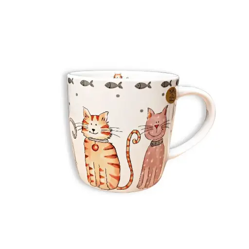 [AC017KAR] Mok 'Cool cats' grote afb.