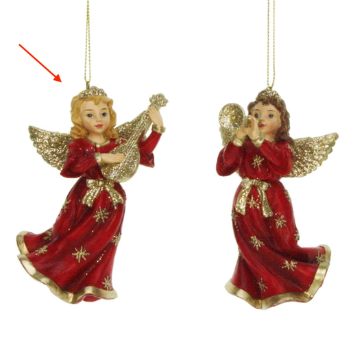 [AC033ME2] Ornament Engel met mandoline