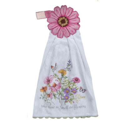 [AC044KAR] Handdoek 'Smell the flower'