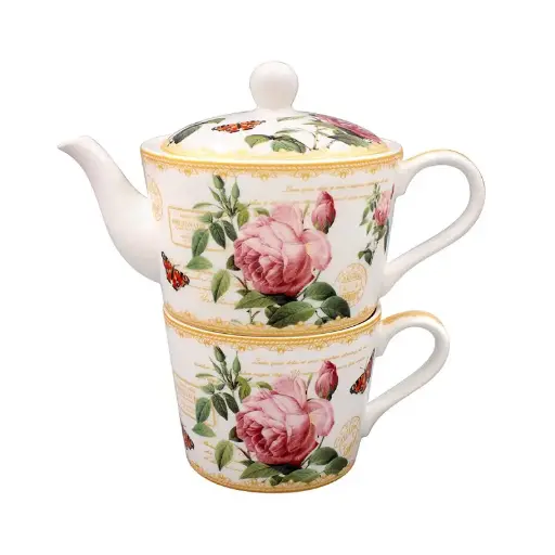[AC010KAR] Tea for one set 'Rose'