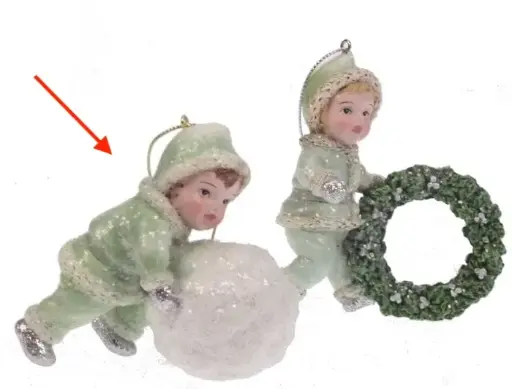 [AC024ME1] Ornament Kind met sneeuwbal