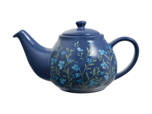[AC075TX] Old English Teapot 'Blue Floral'