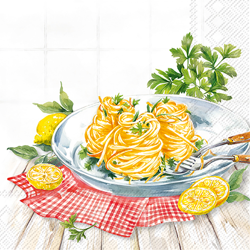 [SER137IHR] Lunchservet 'Spaghetti al Limone'