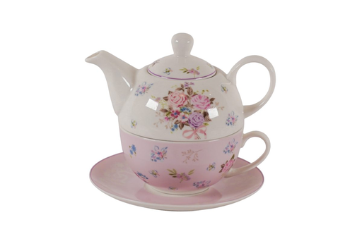 [AC058ISA] Tea for one set 'Flora'