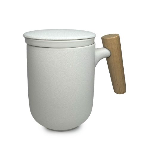 [AC005AL] Theemok met zeef Nordic 'wit' 230ml 
