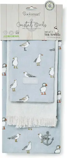 [AC034COS] Theedoeken Coastal Birds (set van 3)