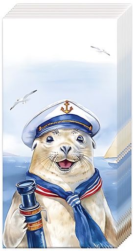 [ZAK21IHR] Papieren zakdoek 'Captain Charlie'