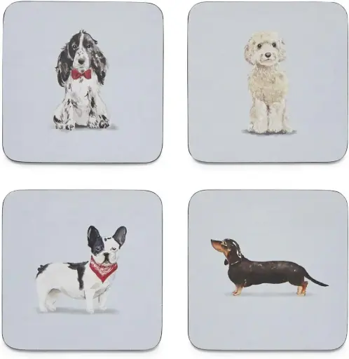[AC050COS] Onderzetter Curious Dogs (set van 4)