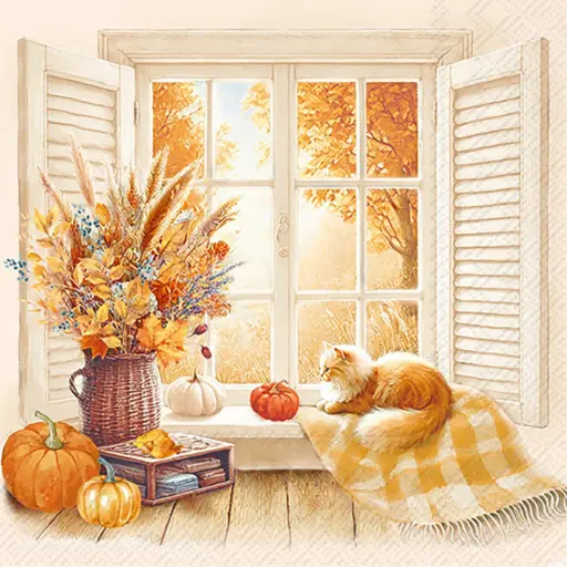 [SER146IHR] Lunchservet 'Cozy Fall View'