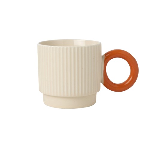 [AC361BR] Mok beige met oranje oor 'Luka'