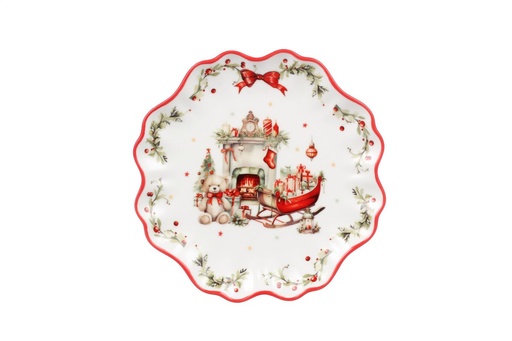 [AC039ISA] Vintage kerst dessertbord