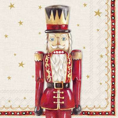 [SER104IHR] Lunchservet Nutcracker Figure