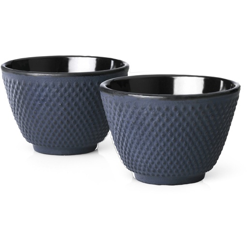 [AC461BR] Kopjes Gietijzer (set van 2) Xilin Blauw