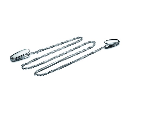 [AC413BR] Servetclips met ketting 65cm