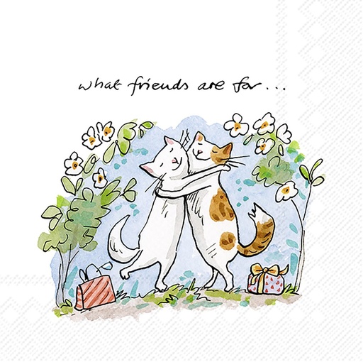 [SER031IHR] Lunchservet Cats Friends