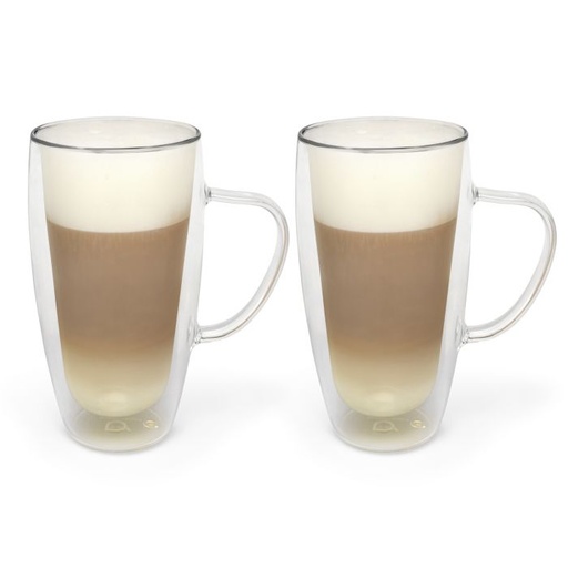 [AC395DB] Dubbelwandig Glas Latté Macchiato (set van 2) 400ml