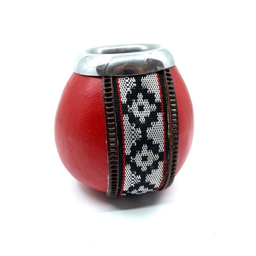 [AC108DB] Yerba Maté rood leer/linnen